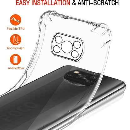 Maska za Xiaomi Poco X3 Pro / X3 NFC / X3, Techsuit, Otporna na udarce, Prozirna