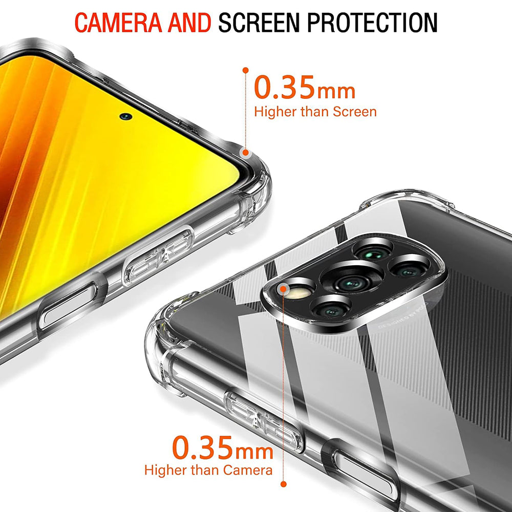 Maska za Xiaomi Poco X3 Pro / X3 NFC / X3, Techsuit, Otporna na udarce, Prozirna