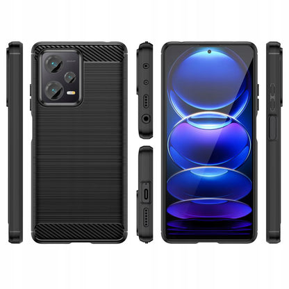 Maska za Xiaomi Poco X5 / Note 12 5G, Techsuit, Karbon, Crna