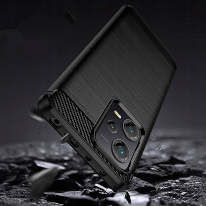 Maska za Xiaomi Poco X5 / Note 12 5G, Techsuit, Karbon, Crna