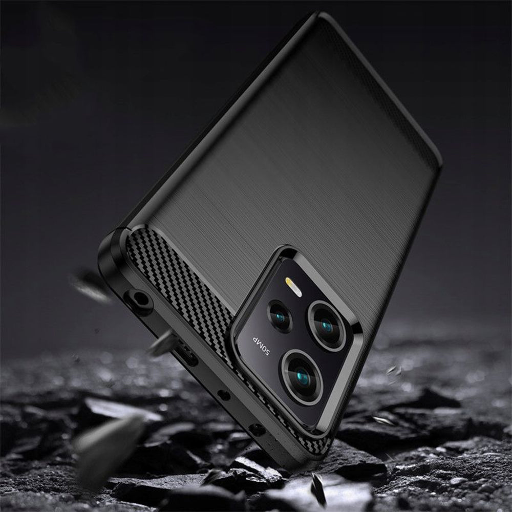 Maska za Xiaomi Poco X5 Pro / Redmi Note 12 Pro 5G, Techsuit, Karbon, Crna