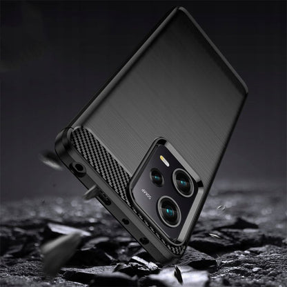 Maska za Xiaomi Poco X5 Pro / Redmi Note 12 Pro 5G, Techsuit, Karbon, Crna