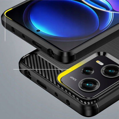 Maska za Xiaomi Poco X5 Pro / Redmi Note 12 Pro 5G, Techsuit, Karbon, Crna