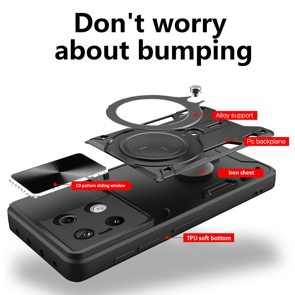 Maska za Xiaomi Poco X6 / Note 13 Pro 5G, Techsuit, CamGuard Pro, Crna