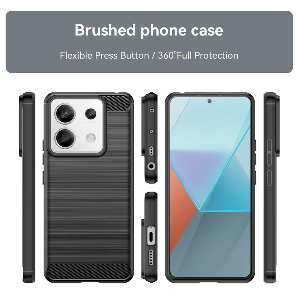 Maska za Xiaomi Poco X6 / Note 13 Pro 5G, Techsuit, Karbon, Crna