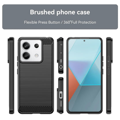 Maska za Xiaomi Poco X6 / Note 13 Pro 5G, Techsuit, Karbon, Crna