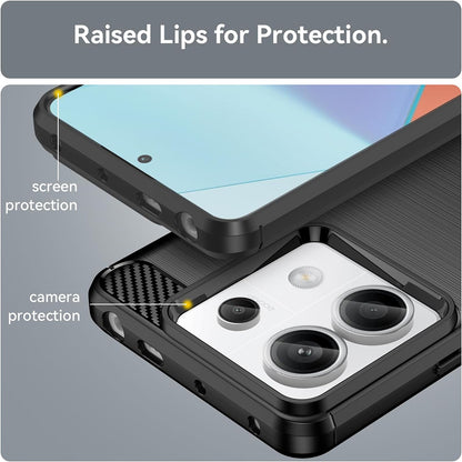 Maska za Xiaomi Poco X6 / Note 13 Pro 5G, Techsuit, Karbon, Crna