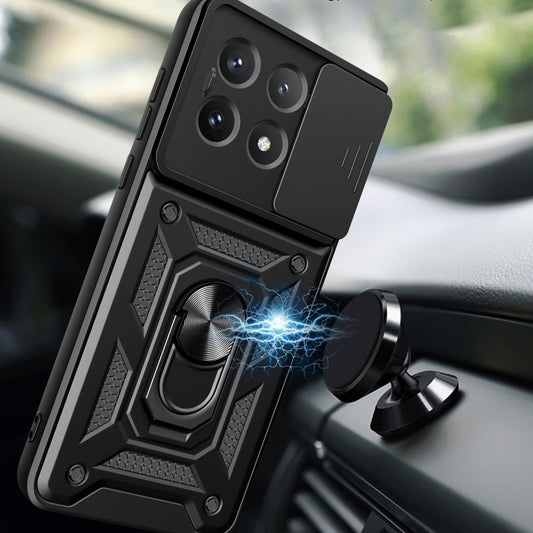 Maska za Xiaomi Poco X6 Pro, Techsuit, CamShield, Crna