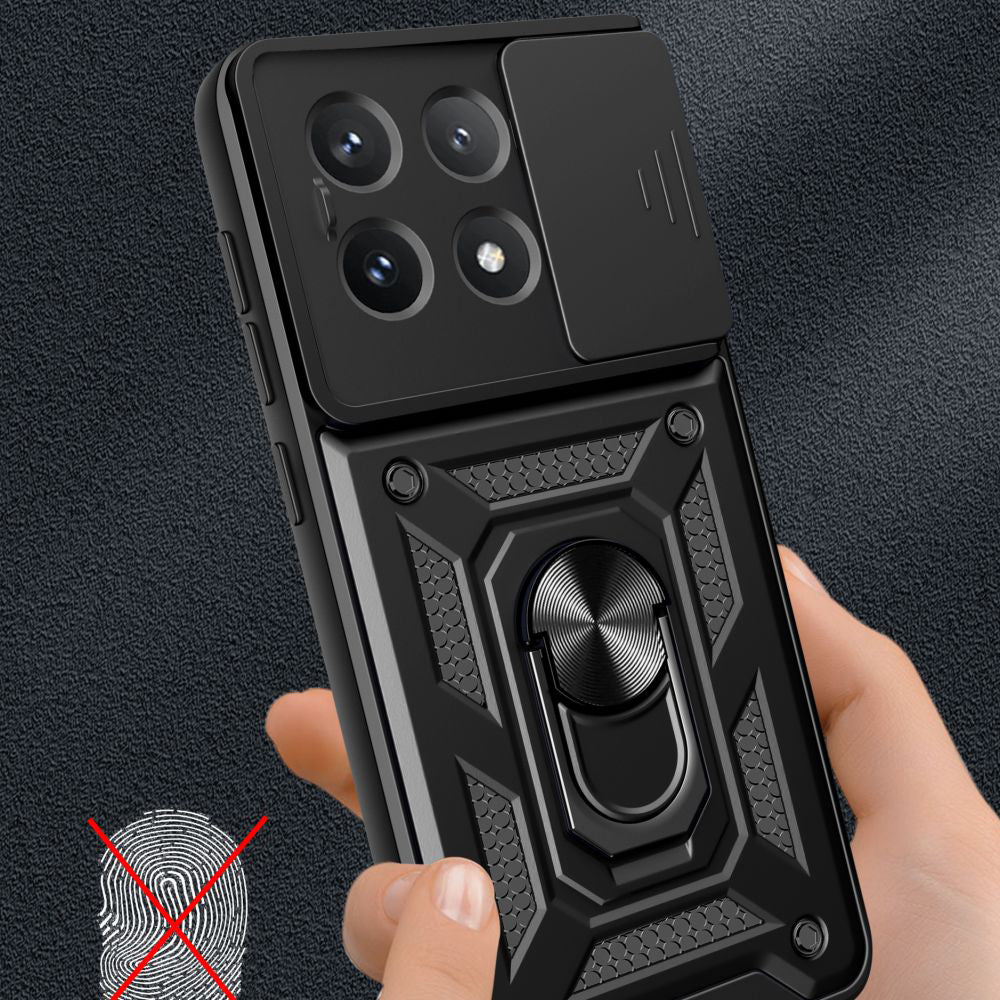Maska za Xiaomi Poco X6 Pro, Techsuit, CamShield, Crna