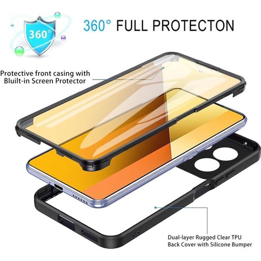 Maska za Xiaomi Poco X6 Pro, Techsuit, ColorVerse 360, Crna