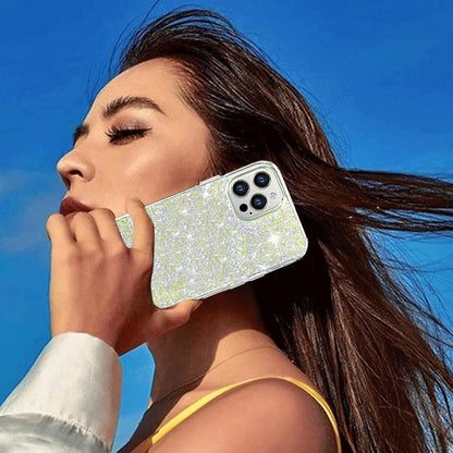 Maska za Xiaomi Poco X6 Pro, Techsuit, Sjajni Glitter, Bijela