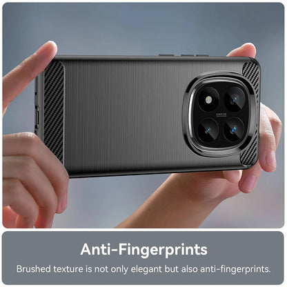Maska za Xiaomi Poco X7 / Note 14 Pro 5G, Techsuit, Karbon, Crna