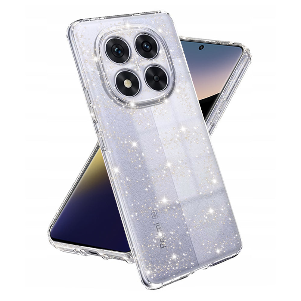 Maska za Xiaomi Poco X7 / Note 14 Pro 5G, Techsuit, SparkleSkin, Prozirna