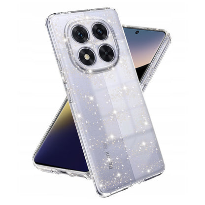Maska za Xiaomi Poco X7 / Note 14 Pro 5G, Techsuit, SparkleSkin, Prozirna