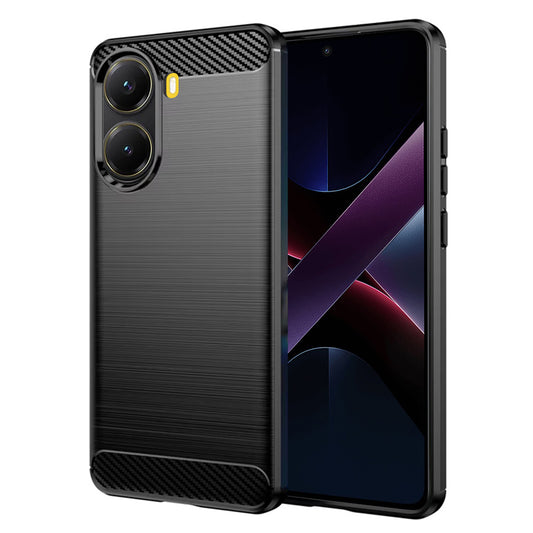 Maska za Xiaomi Poco X7 Pro, Techsuit, Karbon, Crna
