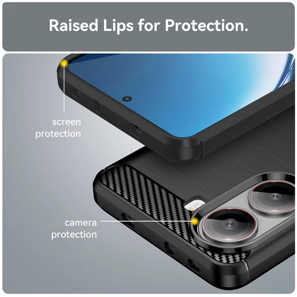 Maska za Xiaomi Poco X7 Pro, Techsuit, Karbon, Crna