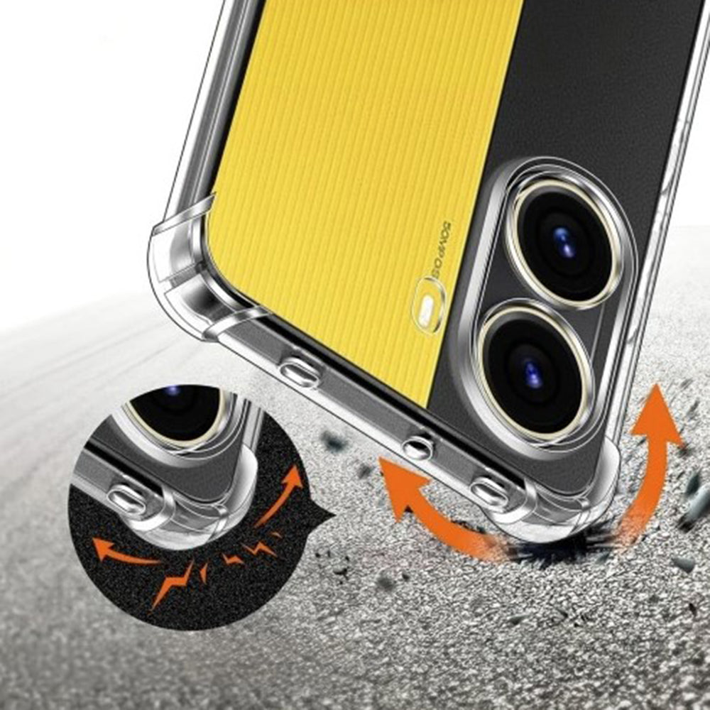 Maska za Xiaomi Poco X7 Pro, Techsuit, Shockproof Clear, Prozirna