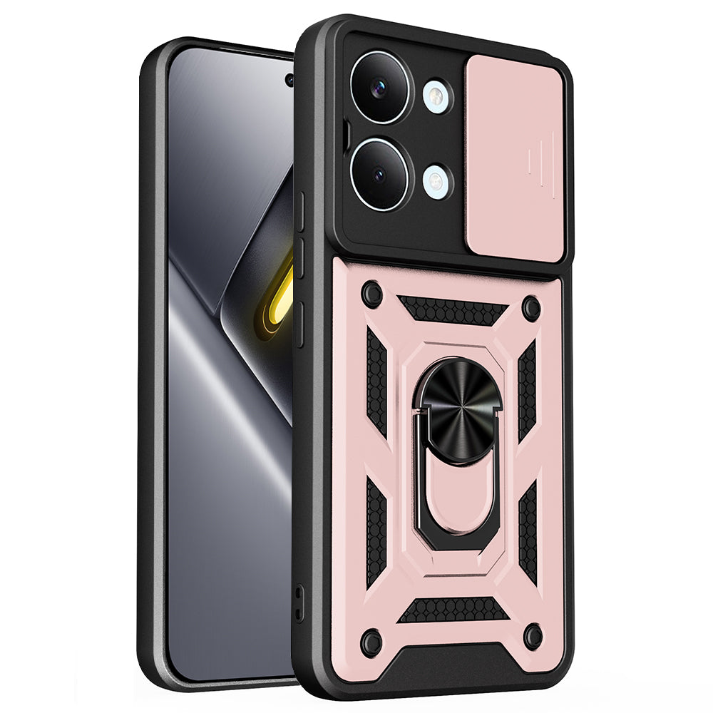 Maska za Xiaomi Poco X8 Pro Max, Techsuit, CamShield, Ružičasto zlatna