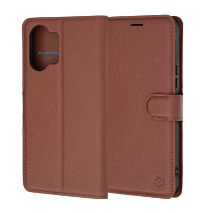 Futrola za Xiaomi Poco X8 Pro Max, Techsuit, Kožna Folio, Smeđa
