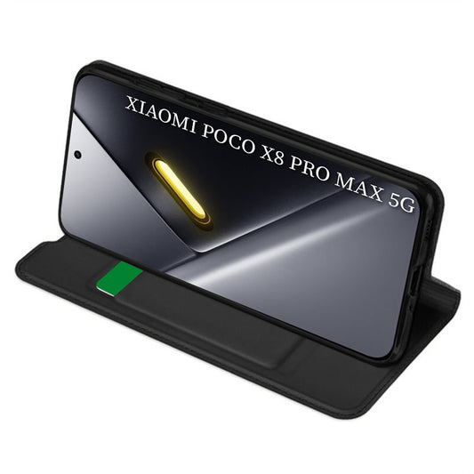 Futrola za Xiaomi Poco X8 Pro Max, Techsuit, Magskin Book, Crna