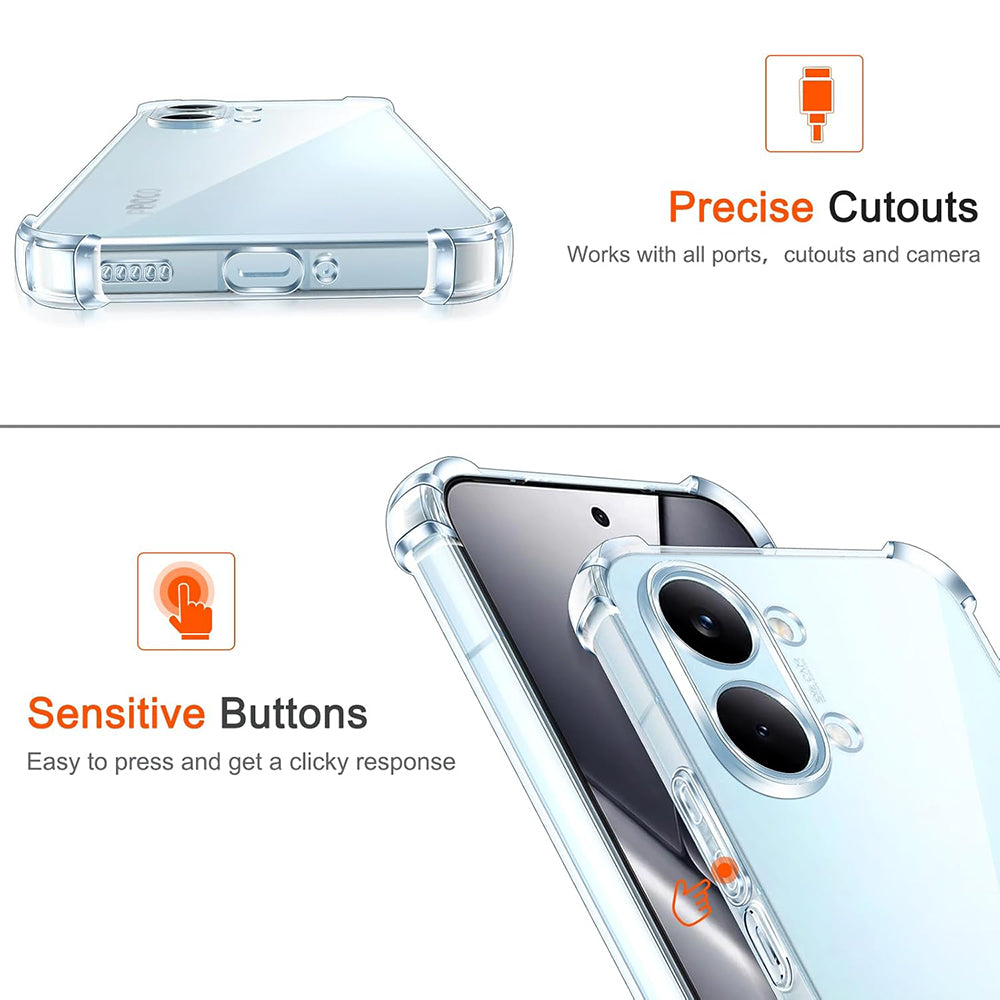 Futrola za Xiaomi Poco X8 Pro Max, Techsuit, Shockproof Clear, Prozirna