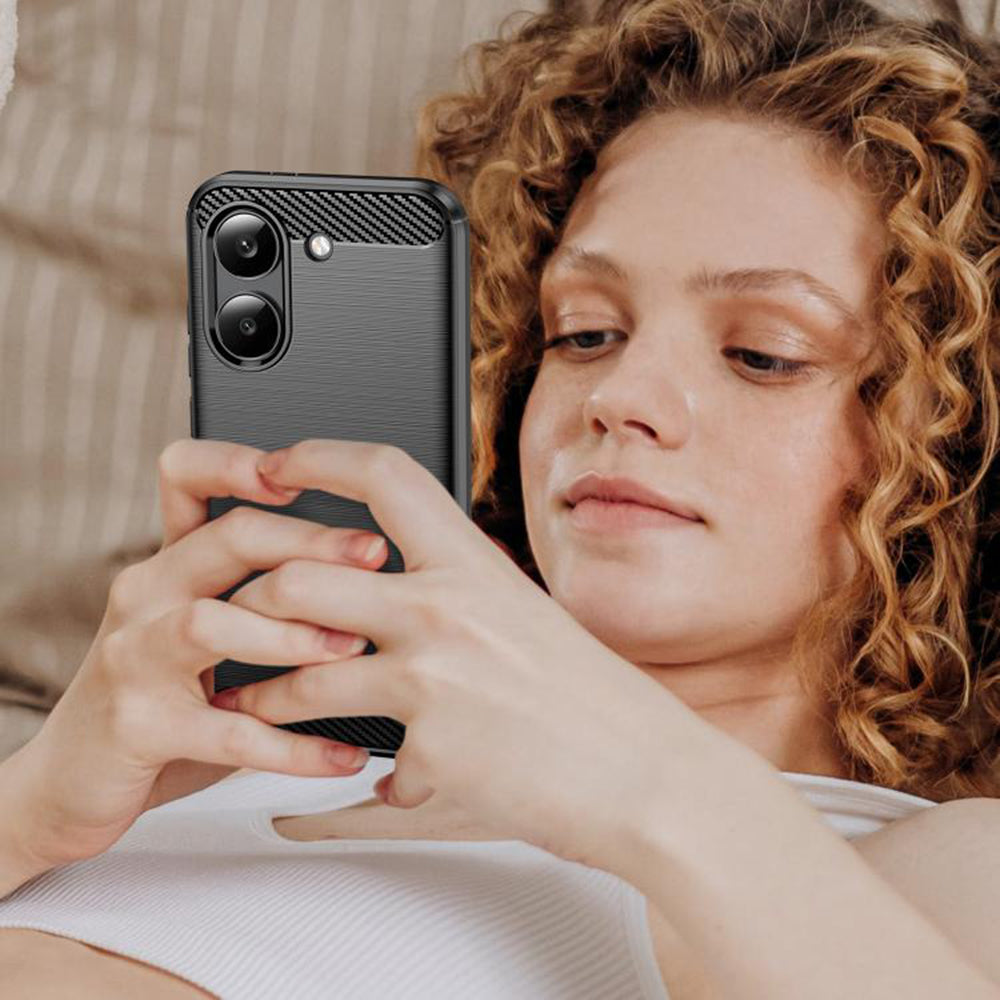 Maska za Xiaomi Poco X8 Pro, Techsuit, Karbon, Plava