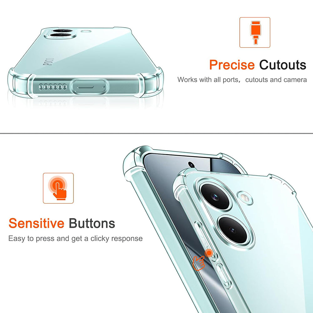 Futrola za Xiaomi Poco X8 Pro, Techsuit, Shockproof Clear, Prozirna