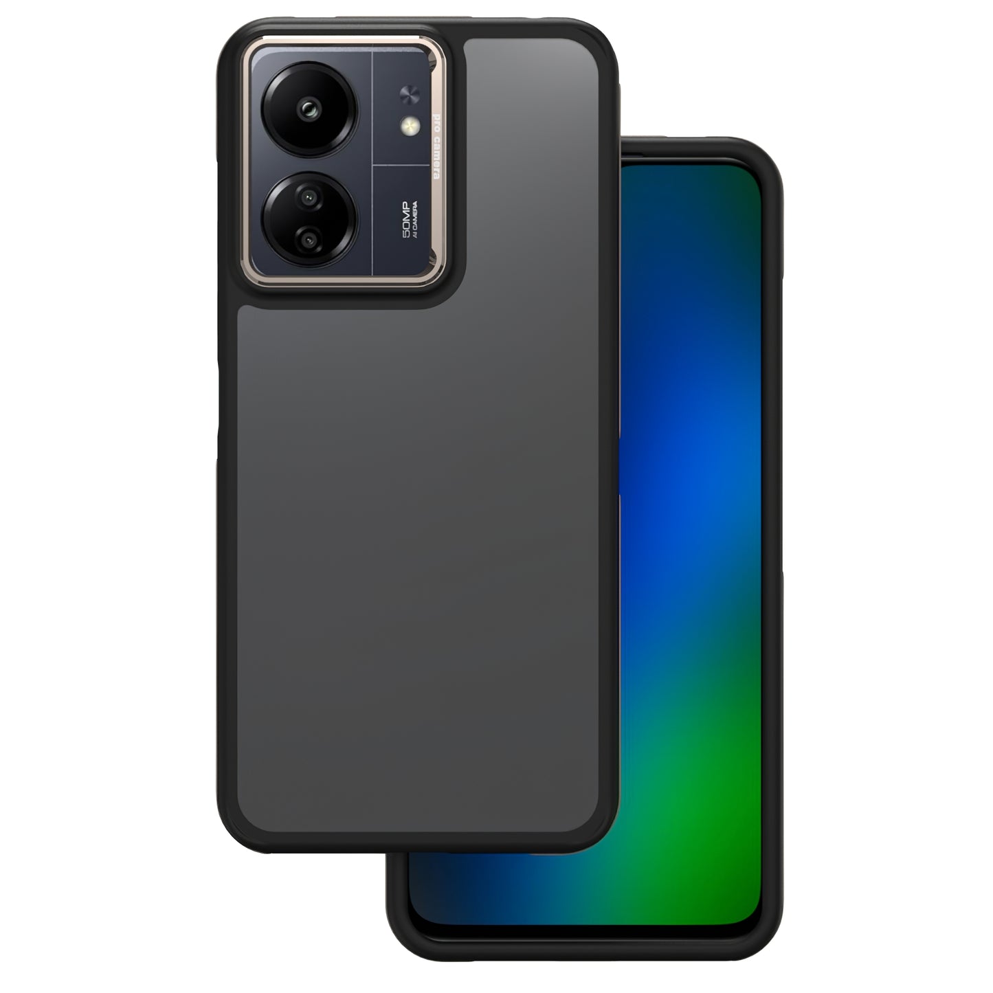 Maska za Xiaomi Poco M6 / Redmi 13C 5G, OEM, Crystal Black, Siva
