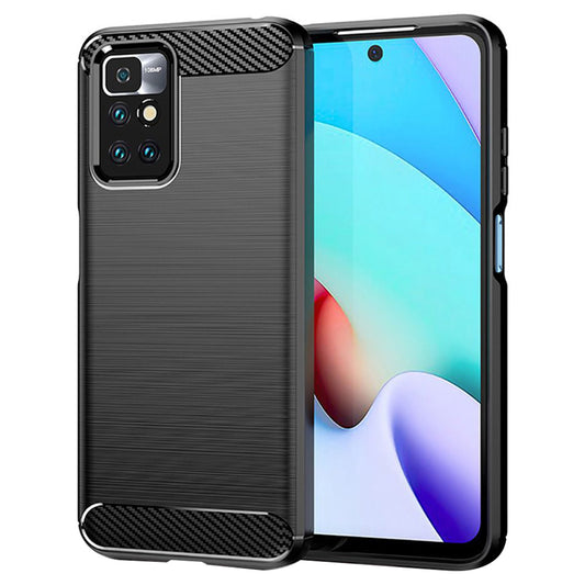 Maska za Xiaomi Redmi 10 2022 / 10 (2021), Techsuit, Karbon, Crna