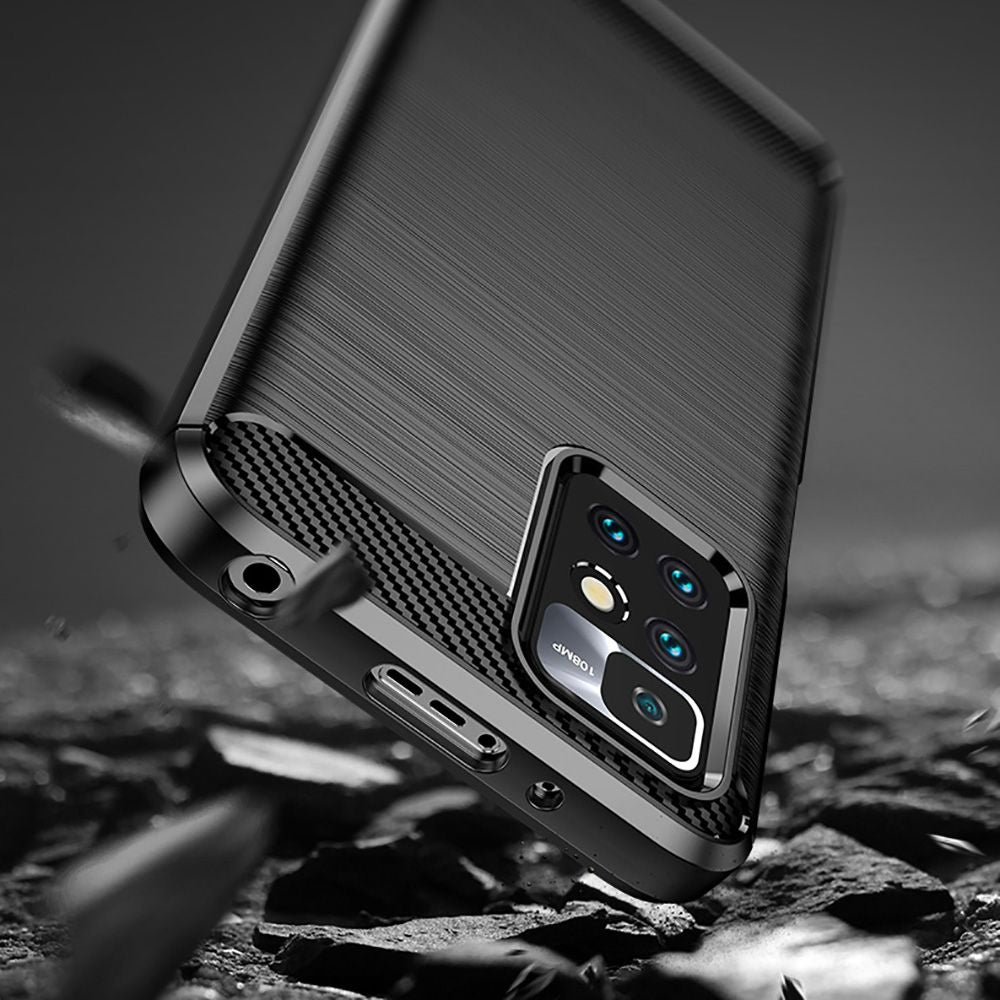 Maska za Xiaomi Redmi 10 2022 / 10 (2021), Techsuit, Karbon, Crna