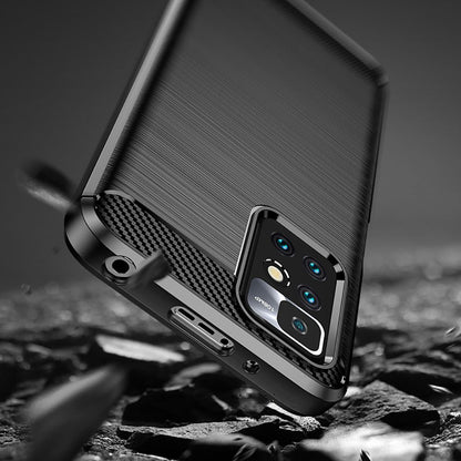 Maska za Xiaomi Redmi 10 2022 / 10 (2021), Techsuit, Karbon, Crna