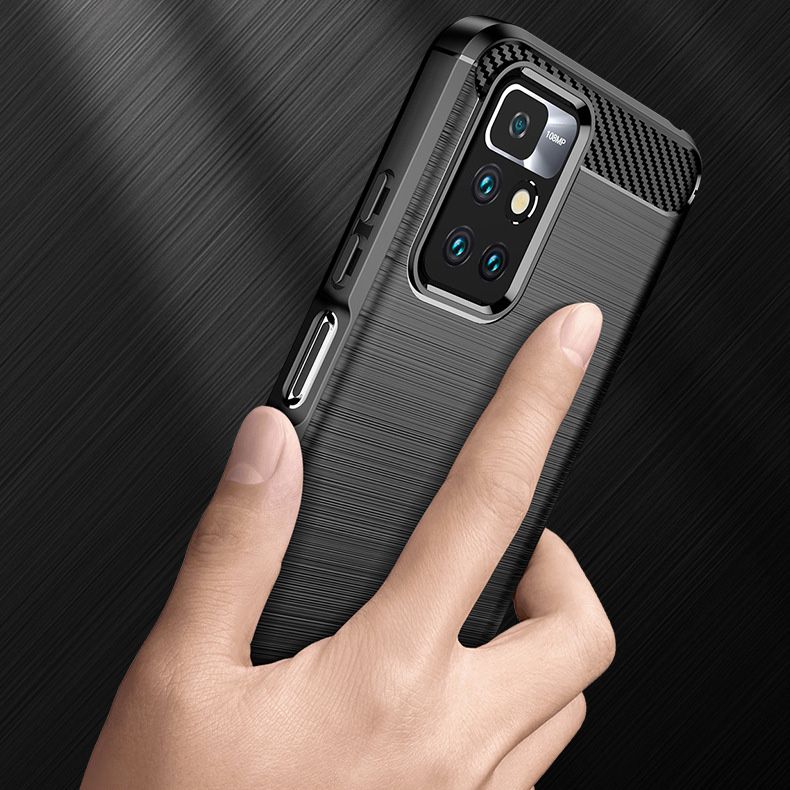 Maska za Xiaomi Redmi 10 2022 / 10 (2021), Techsuit, Karbon, Crna