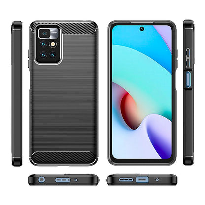 Maska za Xiaomi Redmi 10 2022 / 10 (2021), Techsuit, Karbon, Crna
