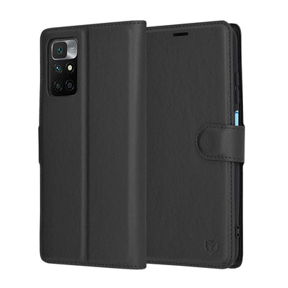 Futrola za Xiaomi Redmi 10 2022 / 10 (2021), Techsuit, Kožna Folio, Crna