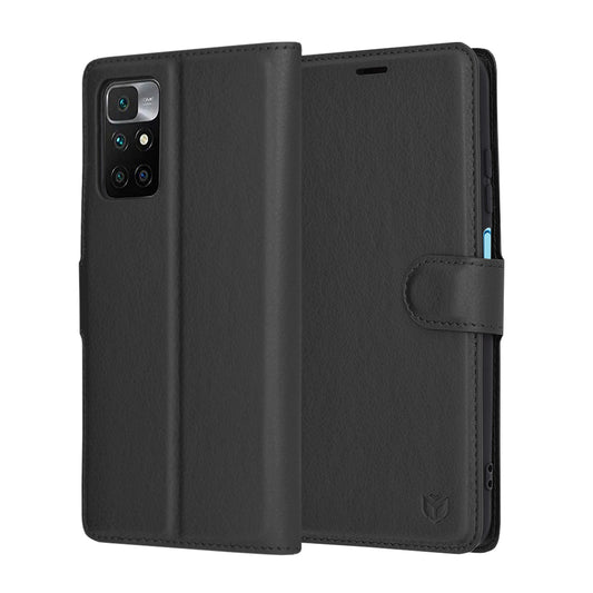 Futrola za Xiaomi Redmi 10 2022 / 10 (2021), Techsuit, Kožna Folio, Crna