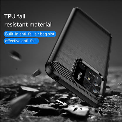 Maska za Xiaomi Redmi 10C, Techsuit, Karbon, Crna