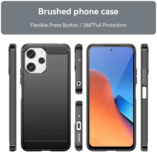 Maska za Xiaomi Redmi 12 5G / 12, Techsuit, Karbon, Crna