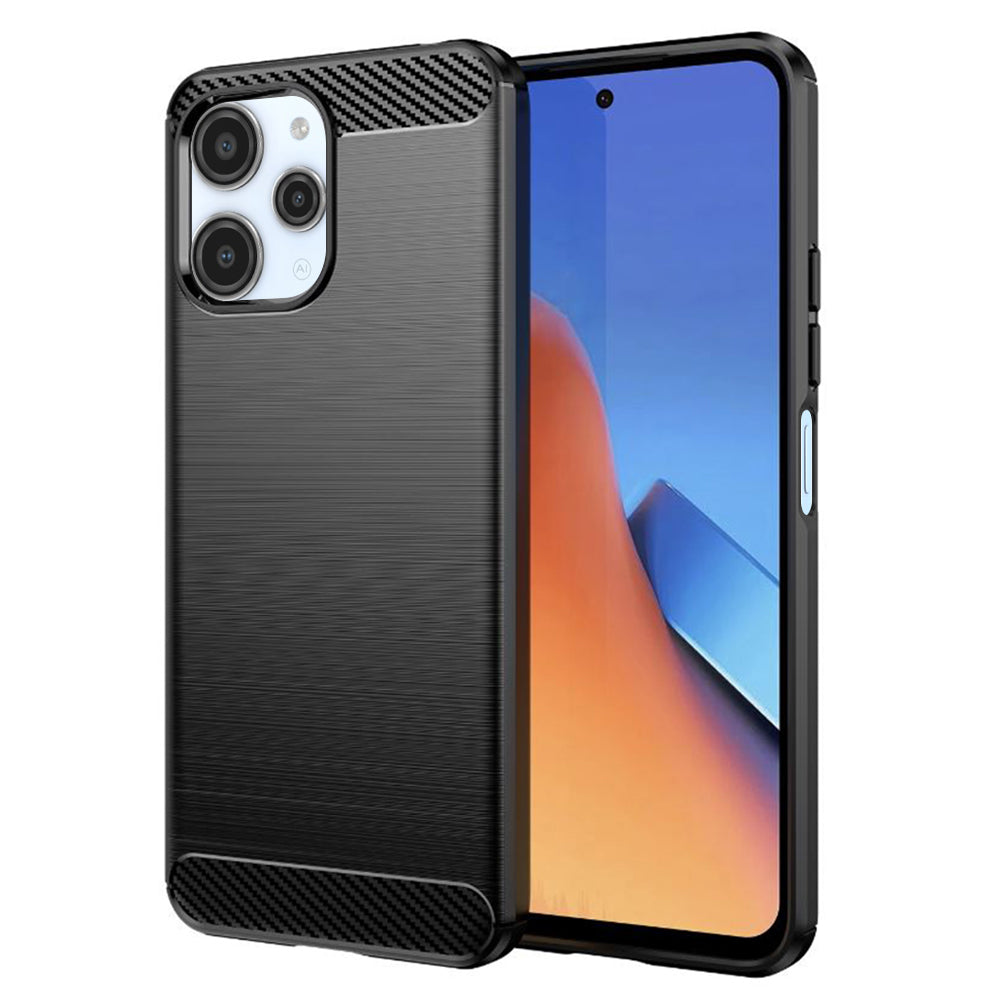 Maska za Xiaomi Redmi 12 5G / 12, Techsuit, Karbon, Crna
