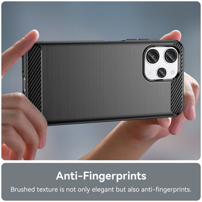Maska za Xiaomi Redmi 12 5G / 12, Techsuit, Karbon, Crna