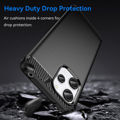 Maska za Xiaomi Redmi 12 5G / 12, Techsuit, Karbon, Crna