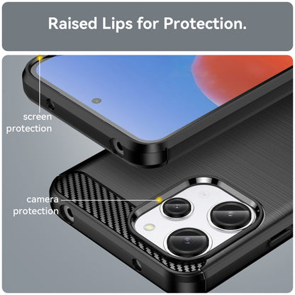 Maska za Xiaomi Redmi 12 5G / 12, Techsuit, Karbon, Crna