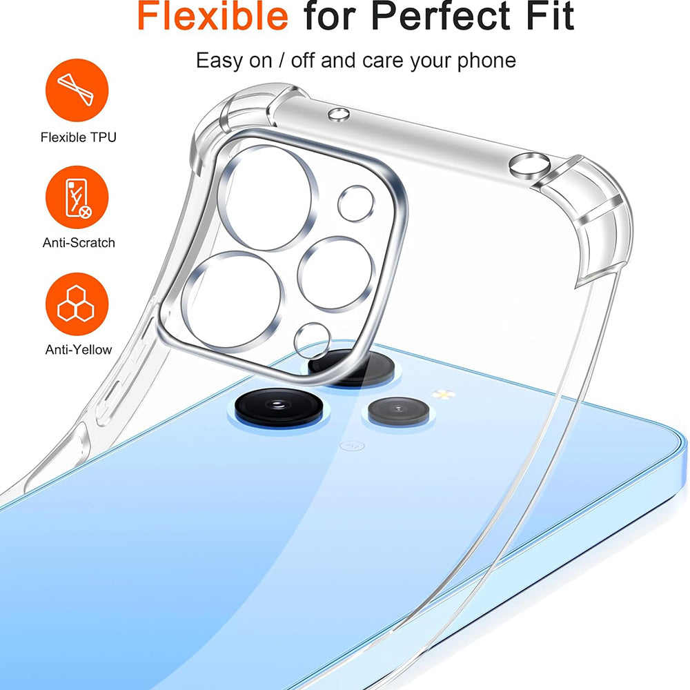 Maska za Xiaomi Redmi 12 5G / 12, Techsuit, Otporna na udarce, Prozirna