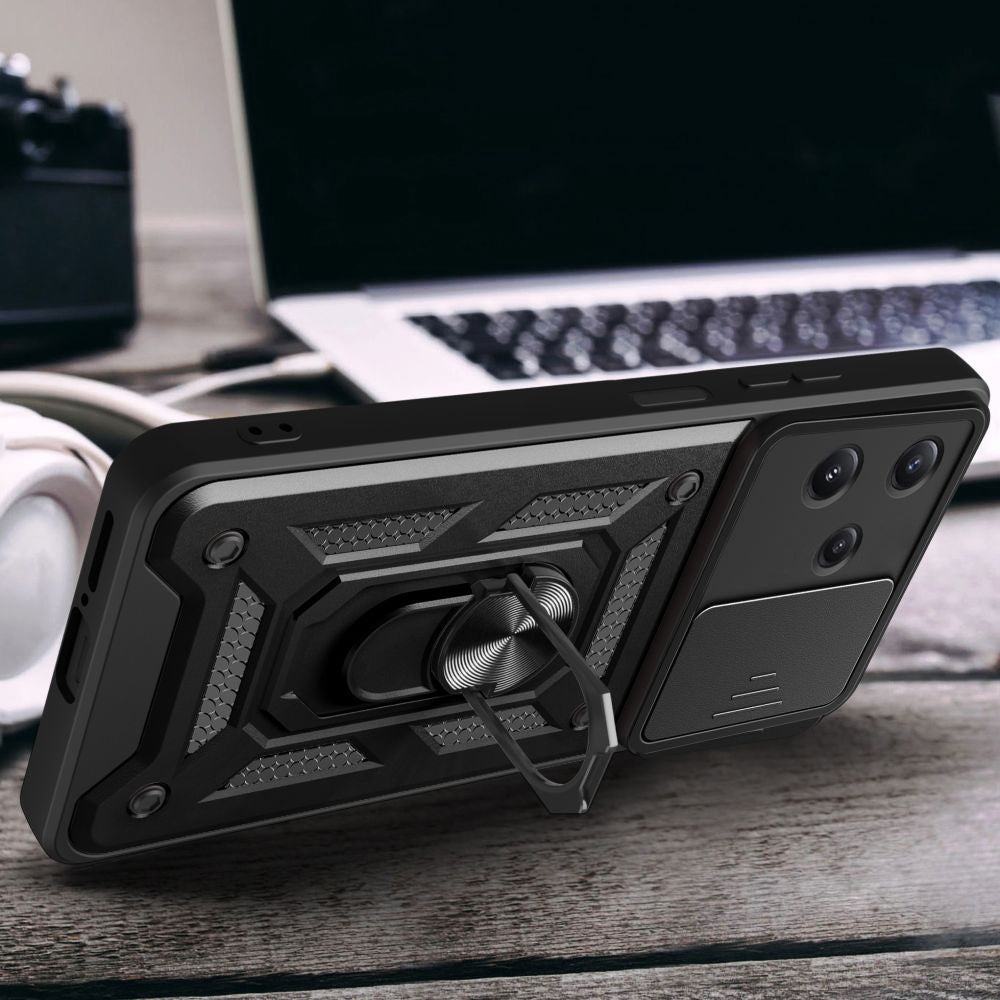 Maska za Xiaomi Redmi 12 5G, Techsuit, CamShield, Crna