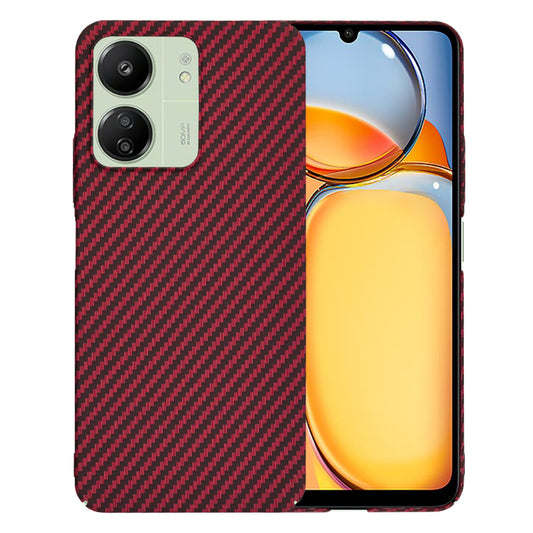 Maska za Xiaomi Redmi 13C 5G / 13C / Poco C65, Techsuit, Carbonite FiberShell, Crvena