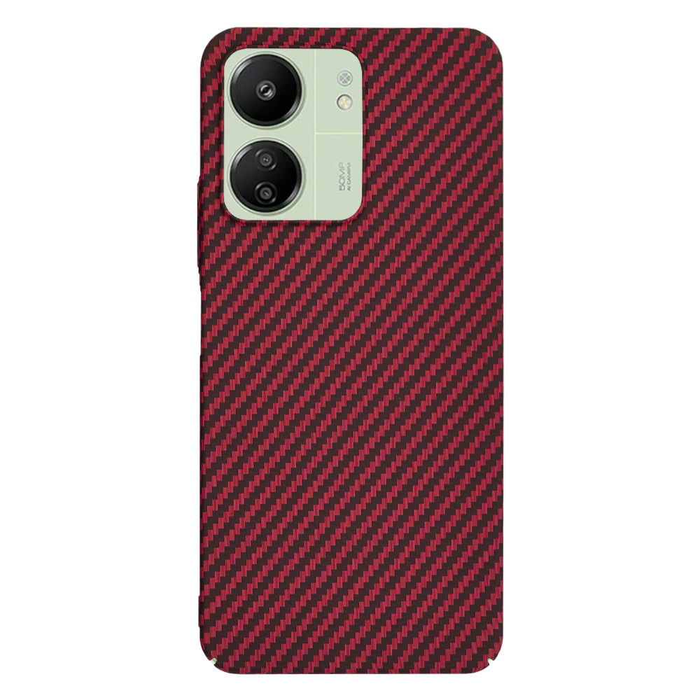 Maska za Xiaomi Redmi 13C 5G / 13C / Poco C65, Techsuit, Carbonite FiberShell, Crvena
