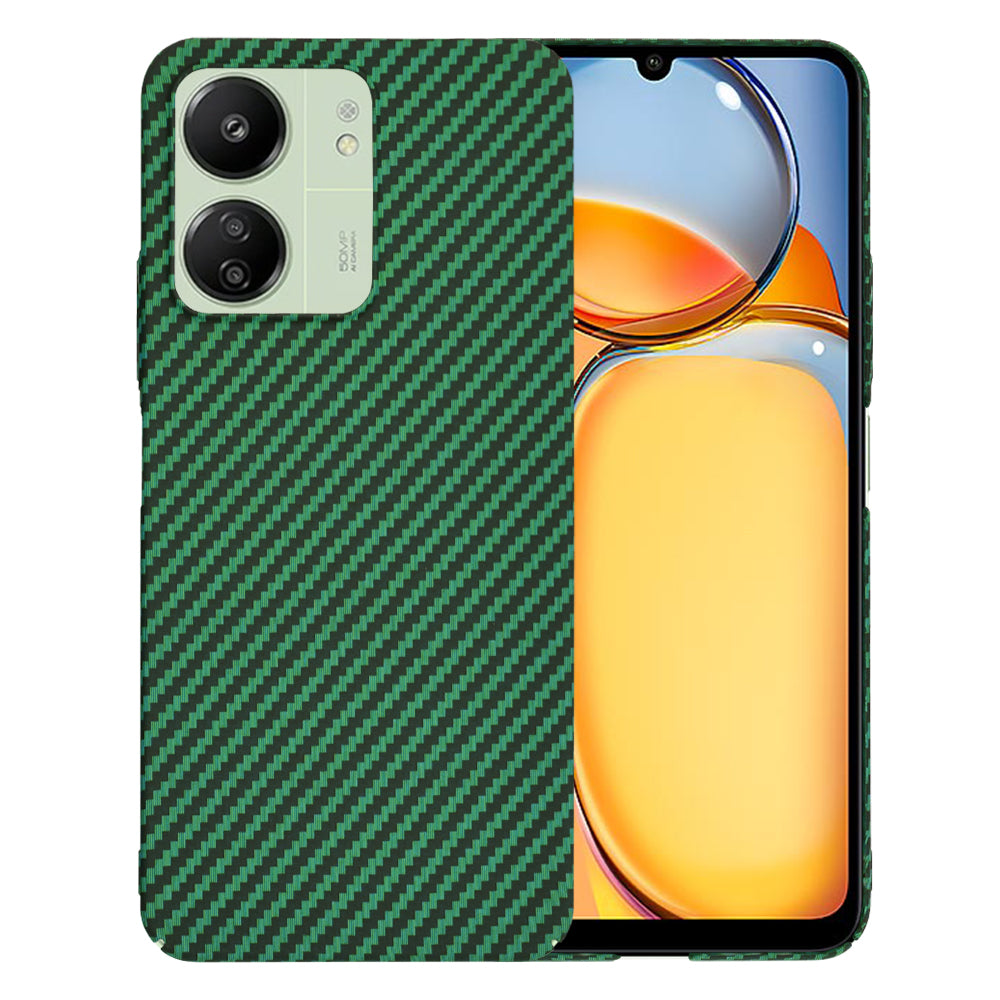 Maska za Xiaomi Redmi 13C 5G / 13C / Poco C65, Techsuit, Carbonite FiberShell, Zelena