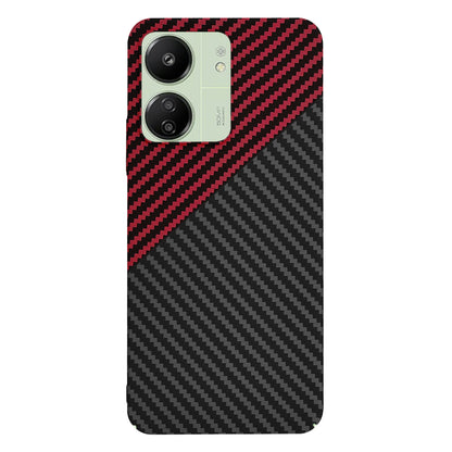 Maska za Xiaomi Redmi 13C 5G / 13C / Poco C65, Techsuit, Carbonite FiberShell, Crno Crvena