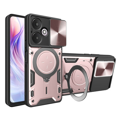 Maska za Xiaomi Redmi 13C 5G, Techsuit, CamGuard Pro, Ružičasto Zlatna