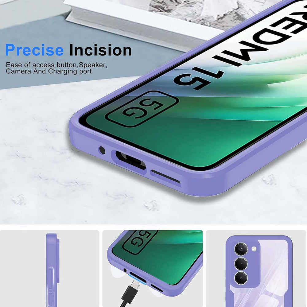 Maska za Xiaomi Redmi 15 5G / 15 4G, Techsuit, ColorVerse 360, Ljubičasta