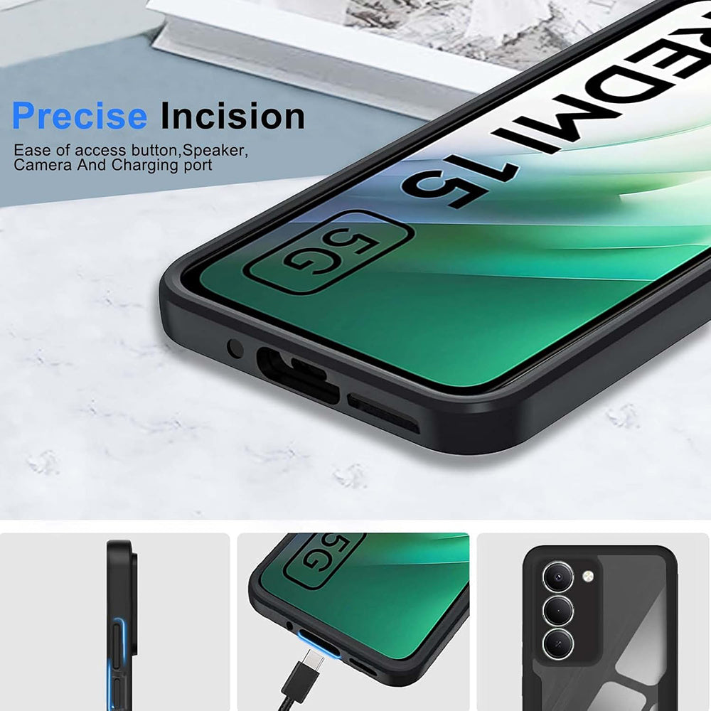 Maska za Xiaomi Redmi 15 5G / 15 4G, Techsuit, ColorVerse 360, Crna